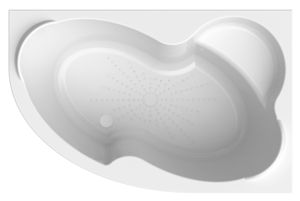 Акриловая ванна ИРМА 169х110 фронтальная панель, полотенцедерж., каркас (левосторонняя)