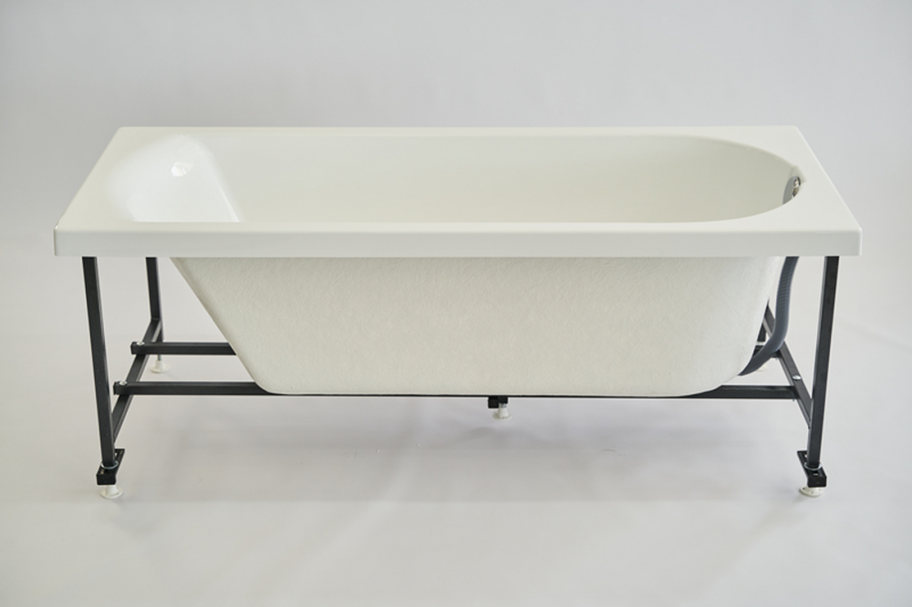 Акриловая ванна НИКОЛЬ 150x70, фронтальная панель, каркас (разборный)