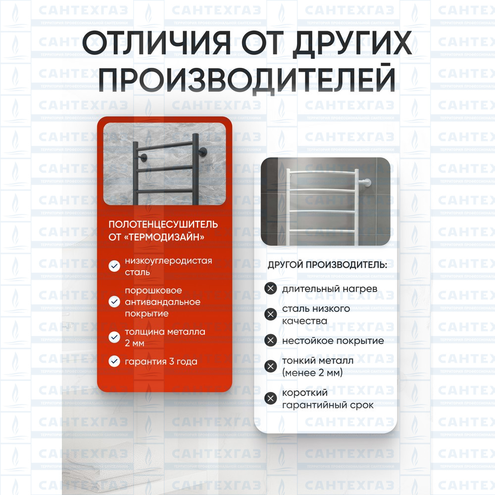 П/С сталь T Steel (лесенка) W=500, H=600 (6перекл) 1/2"в.р. граф. ТД