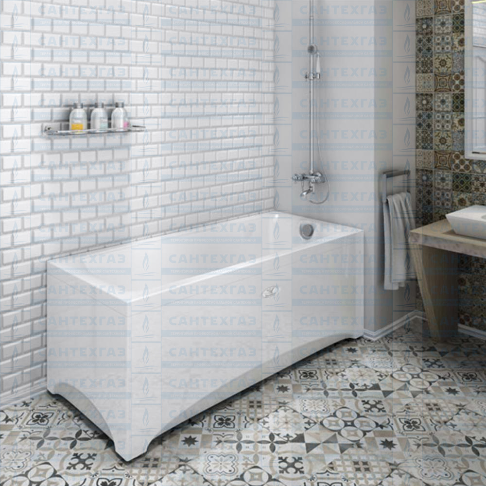 Акриловая ванна ВЕСТА 168x70,фронтальная панель, каркас (разборный)