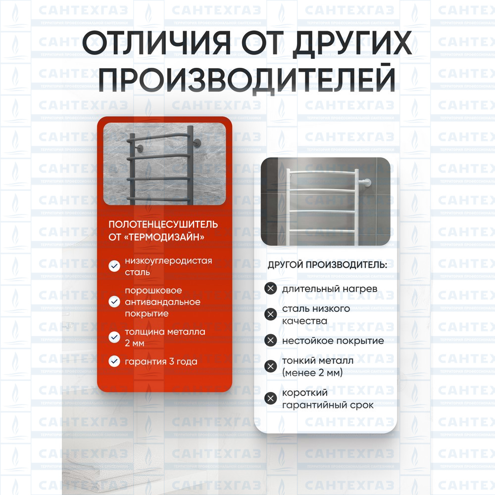 П/С сталь N Steel (лесенка) W=500,H=1200 (13перекл) 1/2"в.р. граф. ТД
