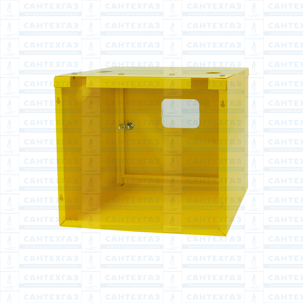 Шкаф для газ. счетч. метал. желтый межос. 250мм с дверцей ВК G4, G6 (2,0л)  В310*Ш355*Г220
