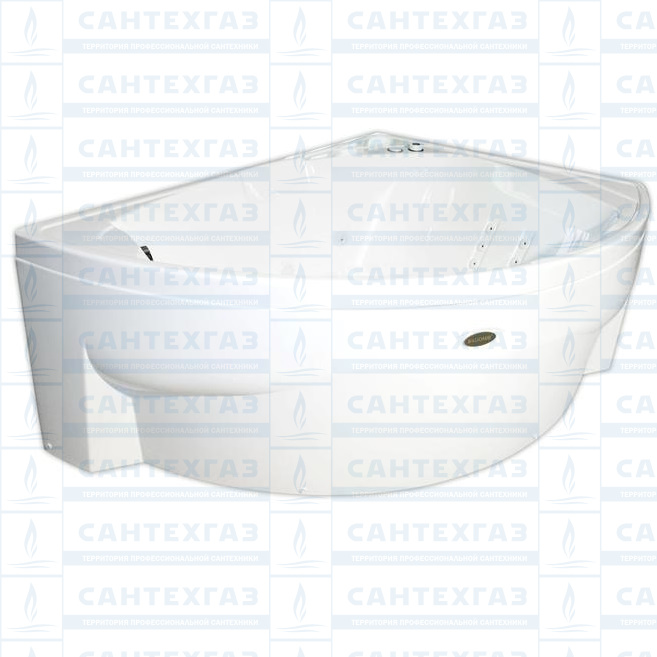 Акриловая ванна ВАРНА 165x105, фронтальная панель, каркас ( правосторонняя)