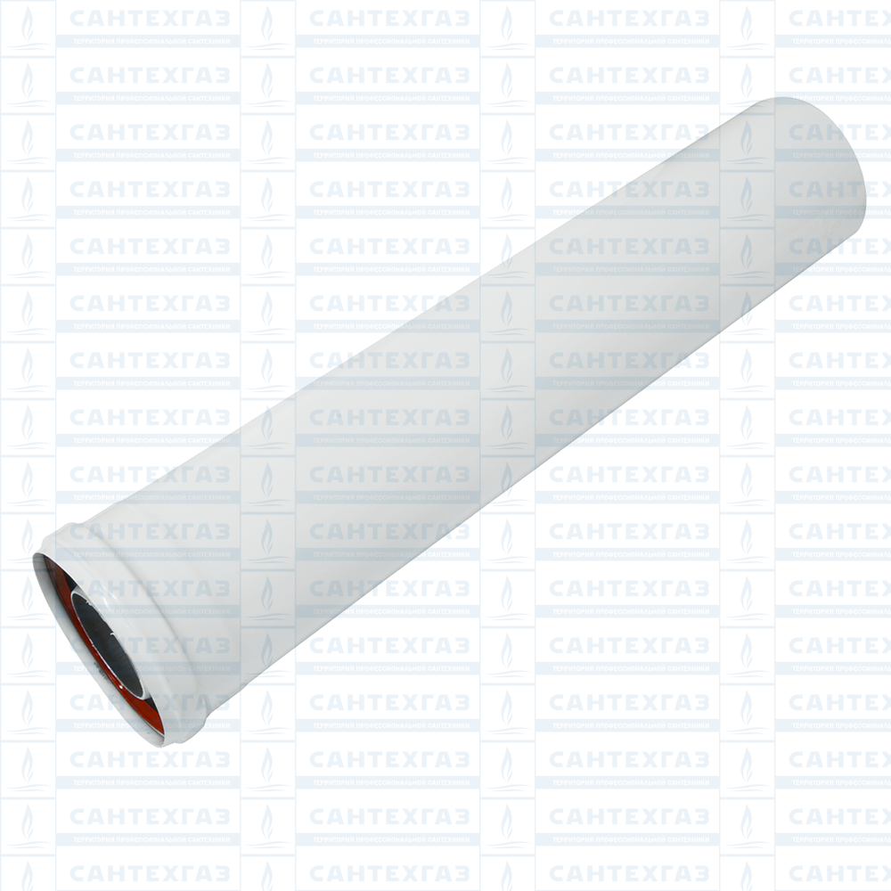 Коаксиальное удлинение дымохода эмалер-ое D60/100  L0,5м RISPA