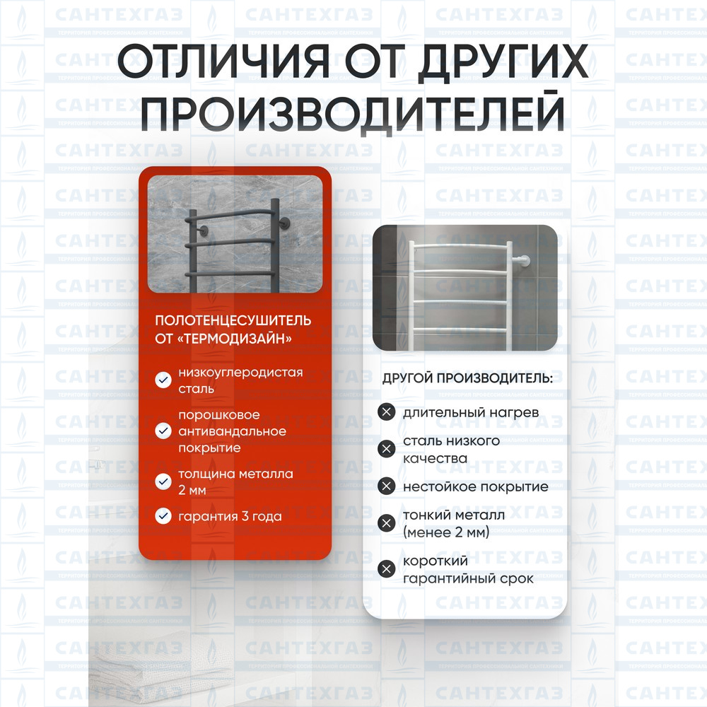 П/С сталь N Steel (лесенка) W=500,H=600 (6перекл) 1/2"в.р. граф. ТД